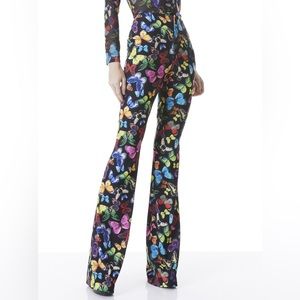 Alice + Olivia Butterfly Print Fit & Flare Pants, NWT